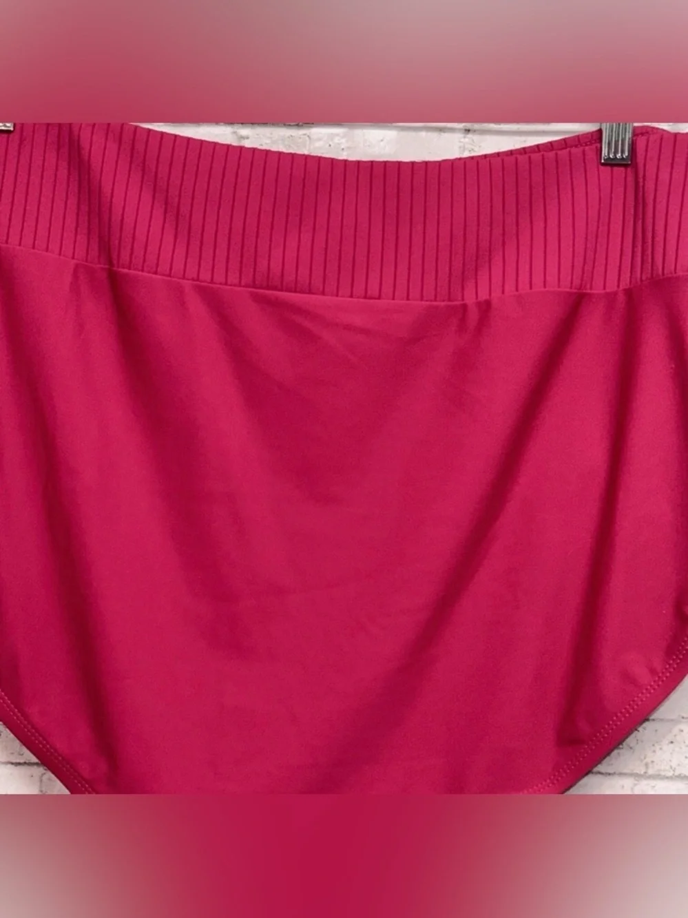 Terra & Sky Pink Womens Size 4XL Pink Swim Bottom High Waist Tummy Control NEW